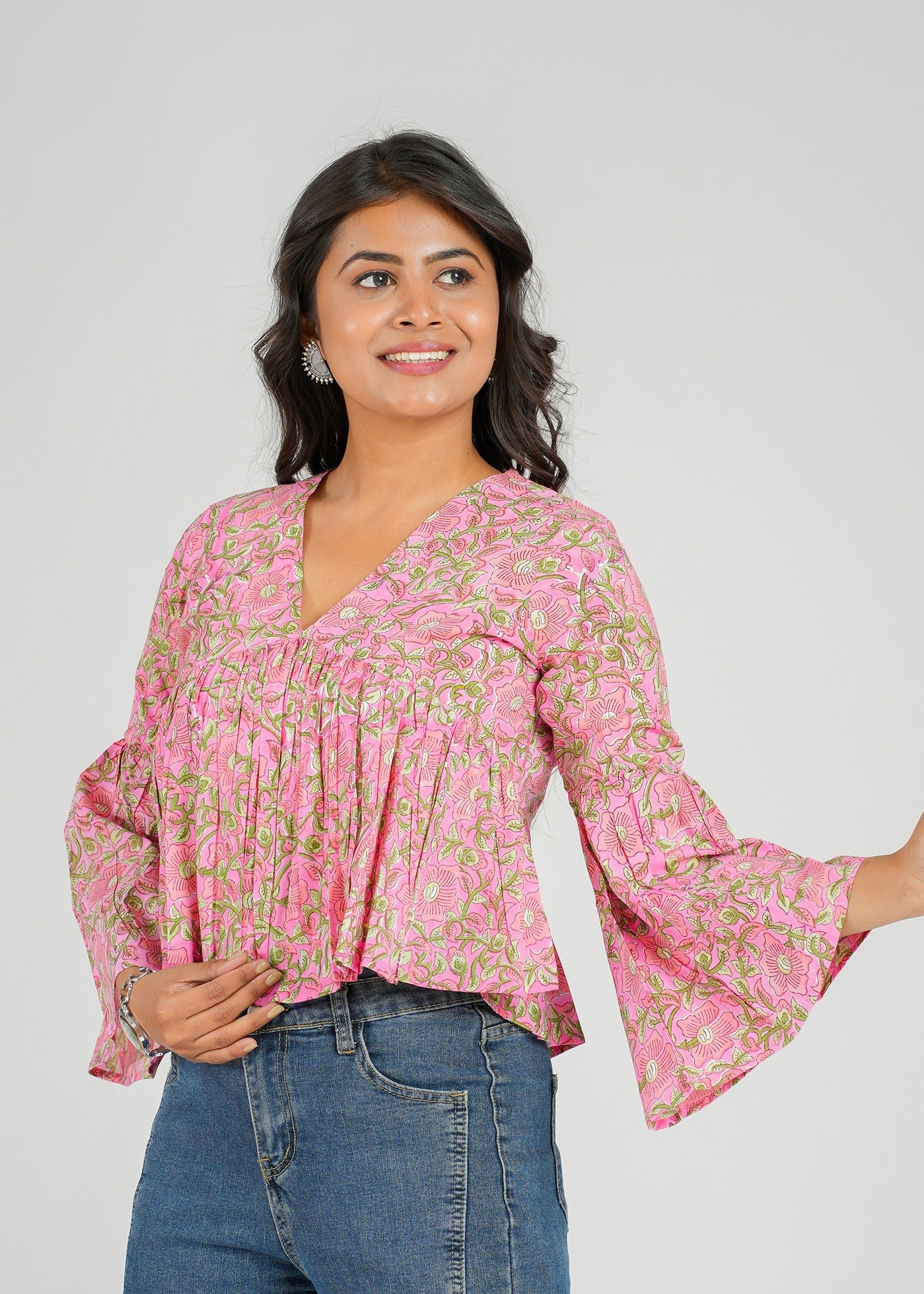 Rosewood Block Printed Short Top