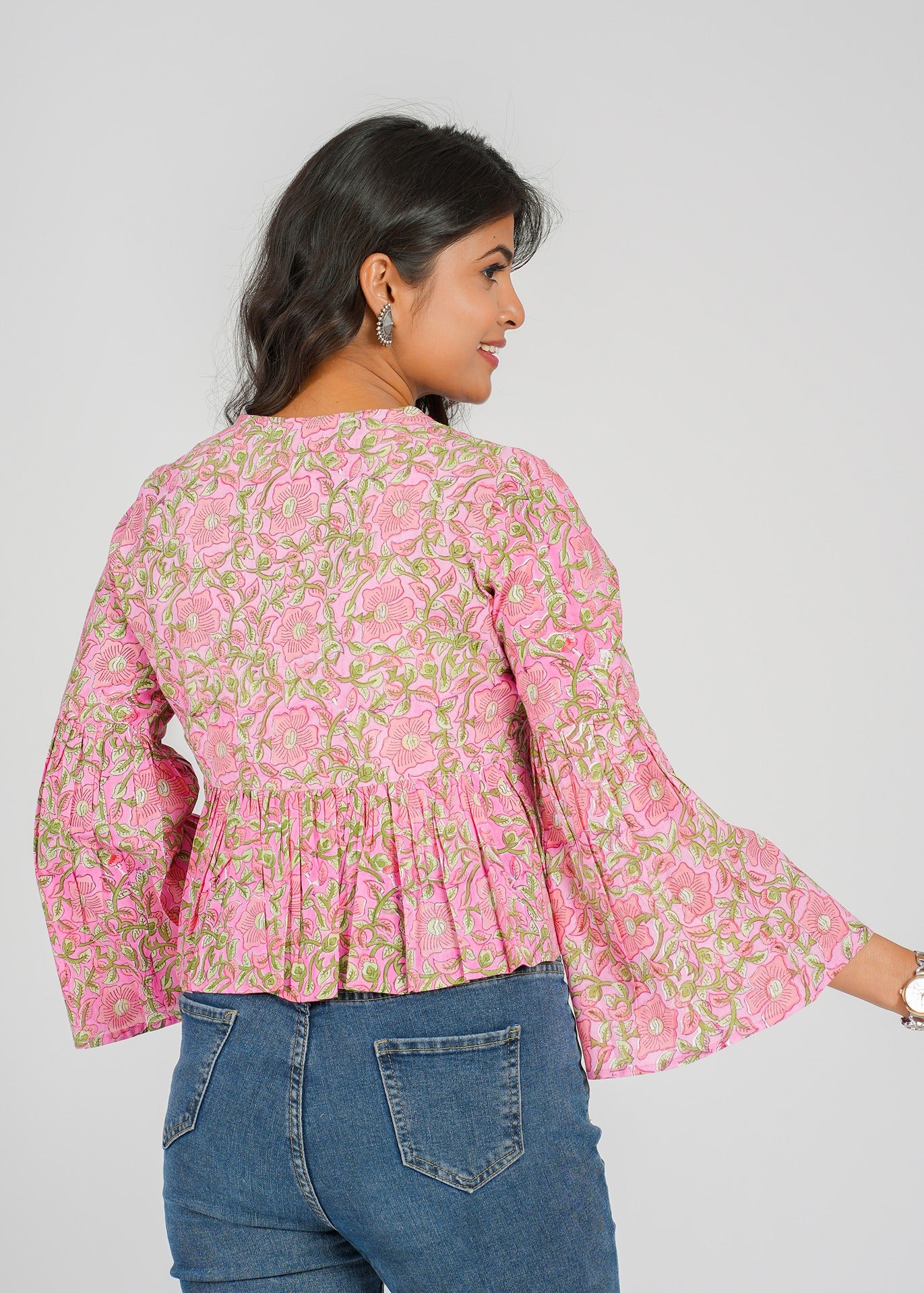 Rosewood Block Printed Short Top