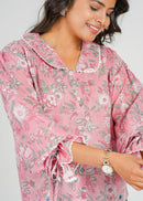 Lace Block Printed Cotton Short Top