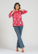 Block Printed Cotton Short Top
