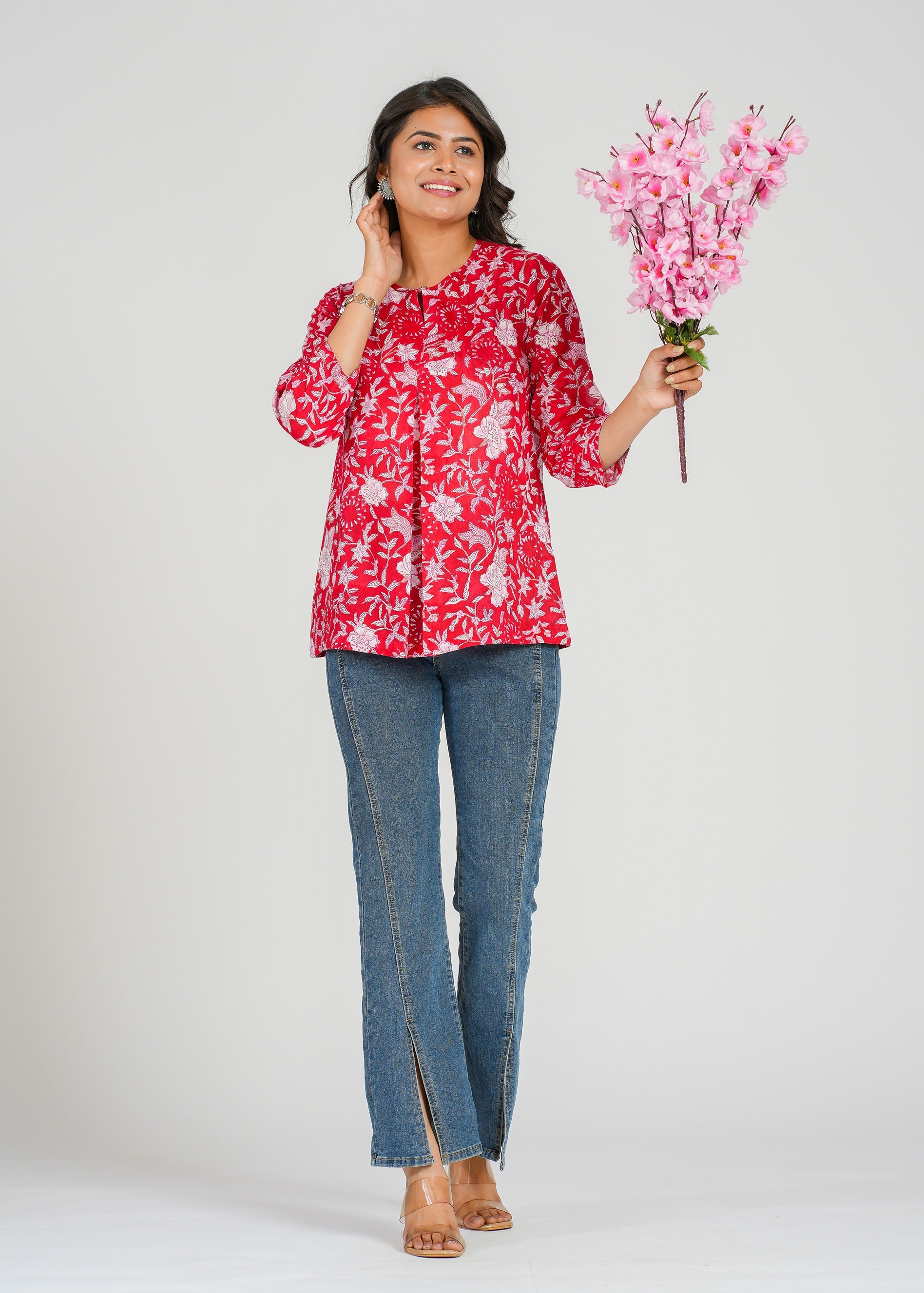 Block Printed Cotton Short Top