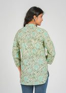 Block Printed Cotton Short Kurti
