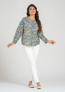 Block Printed Cotton Short Top