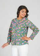 Block Printed Cotton Short Top