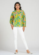 Block Printed Cotton Short Top