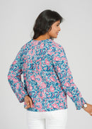 Block Printed Cotton Short Top