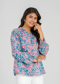 Block Printed Cotton Short Top
