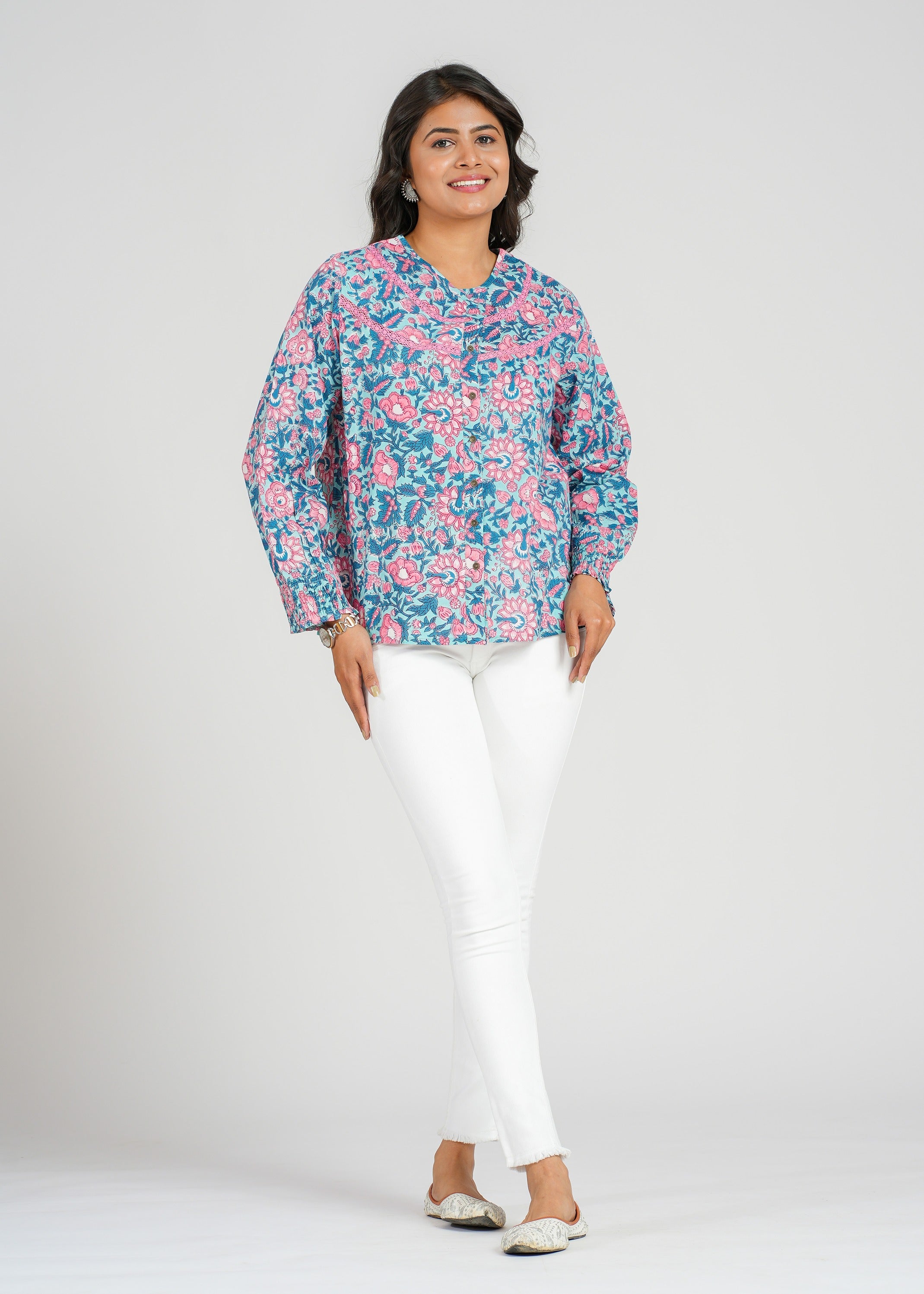 Lily Block Printed Short Top
