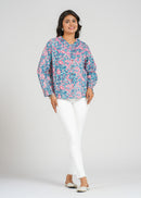 Block Printed Cotton Short Top