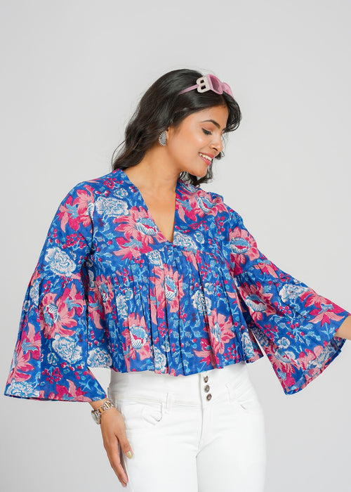 Block Printed Cotton Short Top