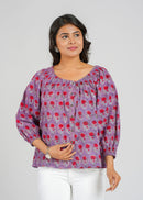 Block Printed Cotton Short Top