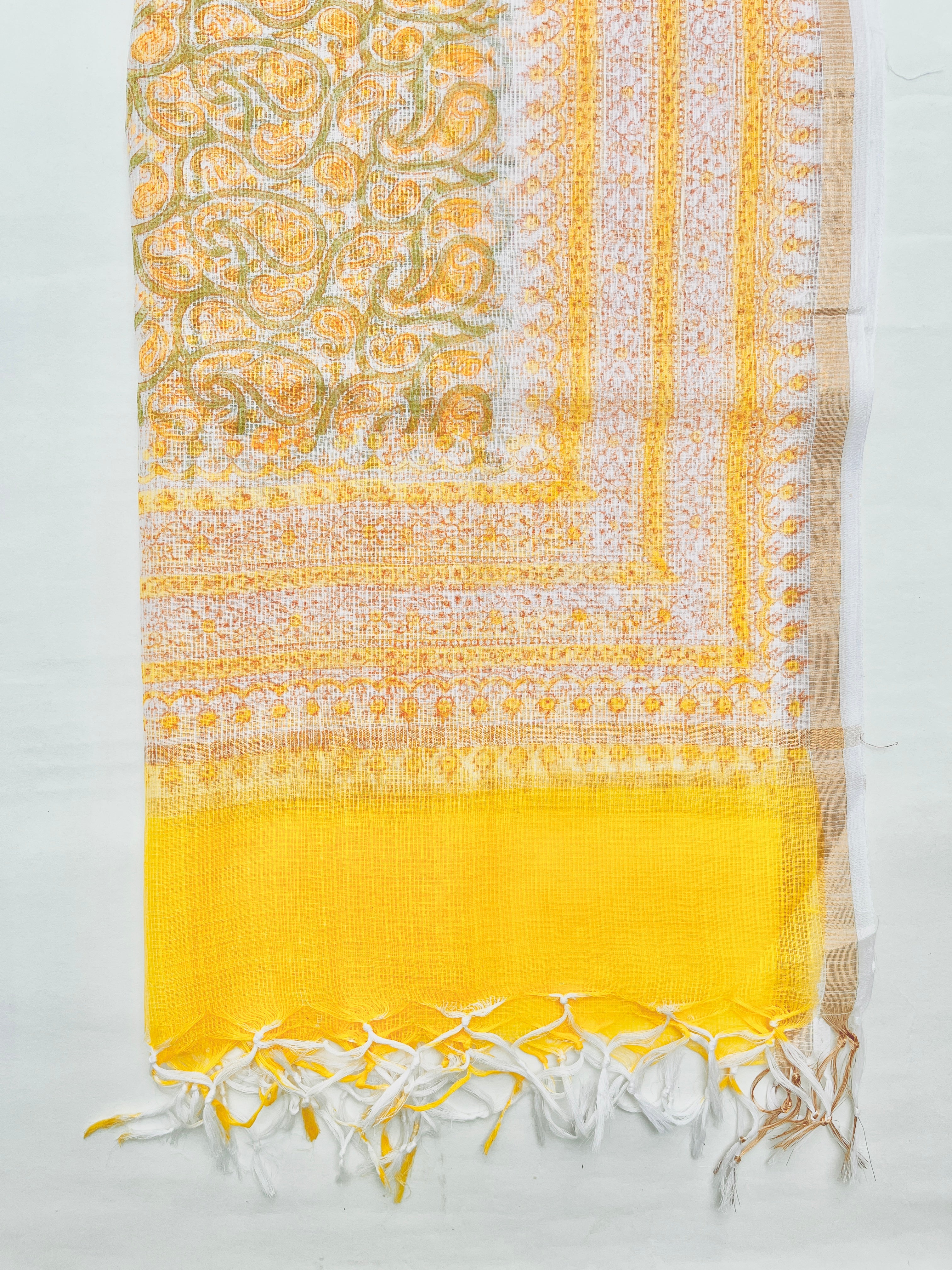 Block Printed Kota Doria Dupatta
