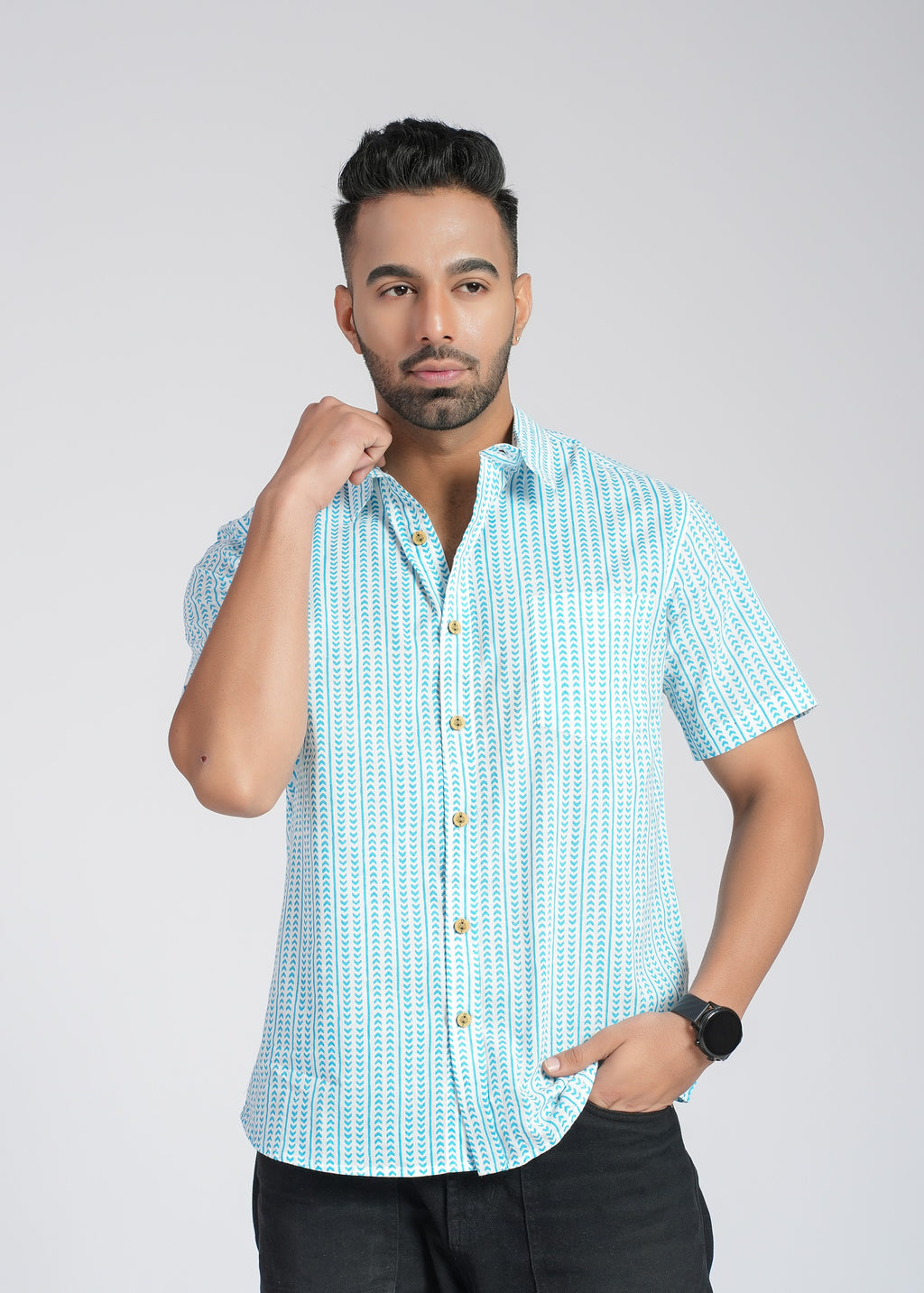 Cotton Printed Half Sleeve Shirt