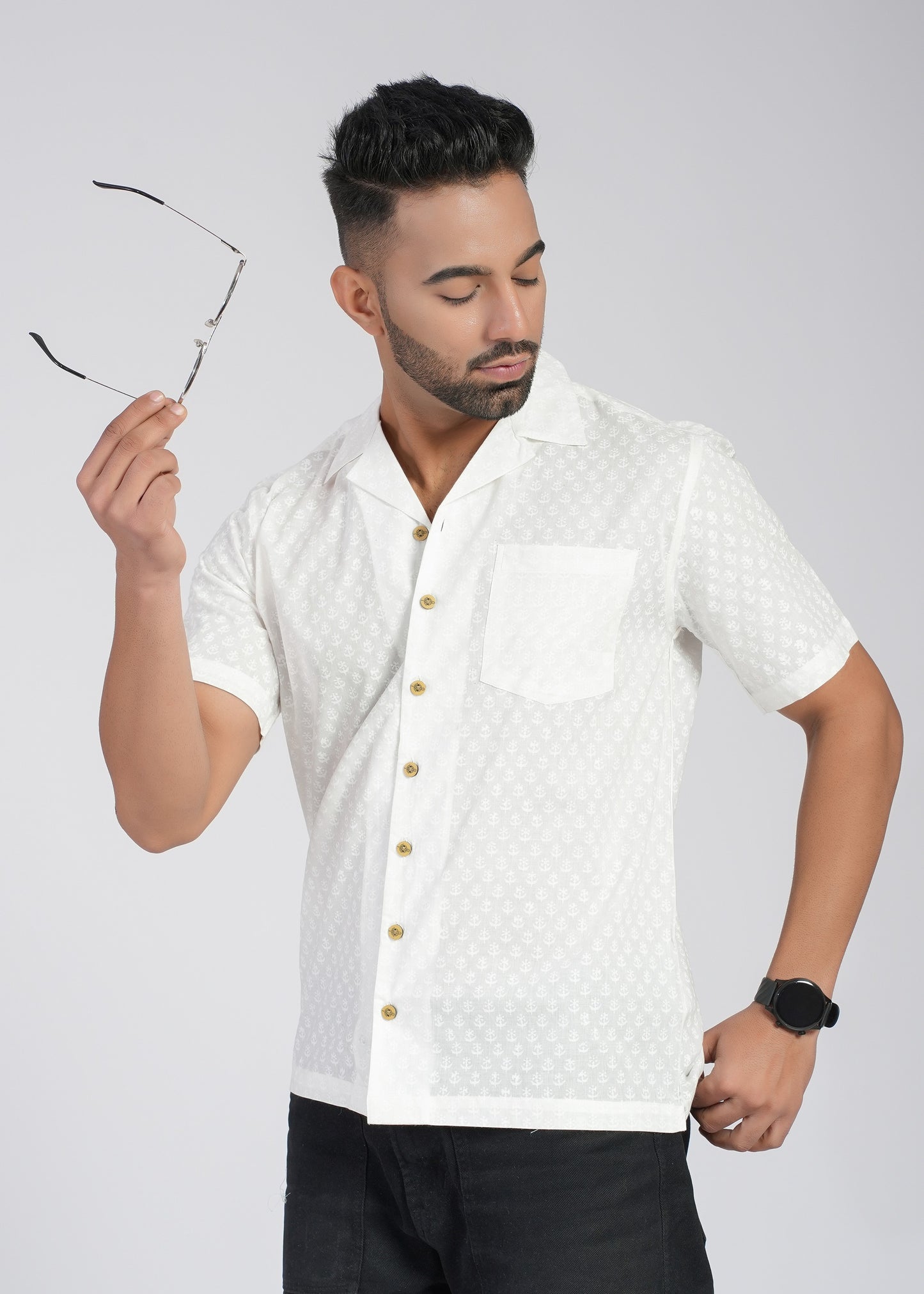 Cotton Printed Half Sleeve Shirt