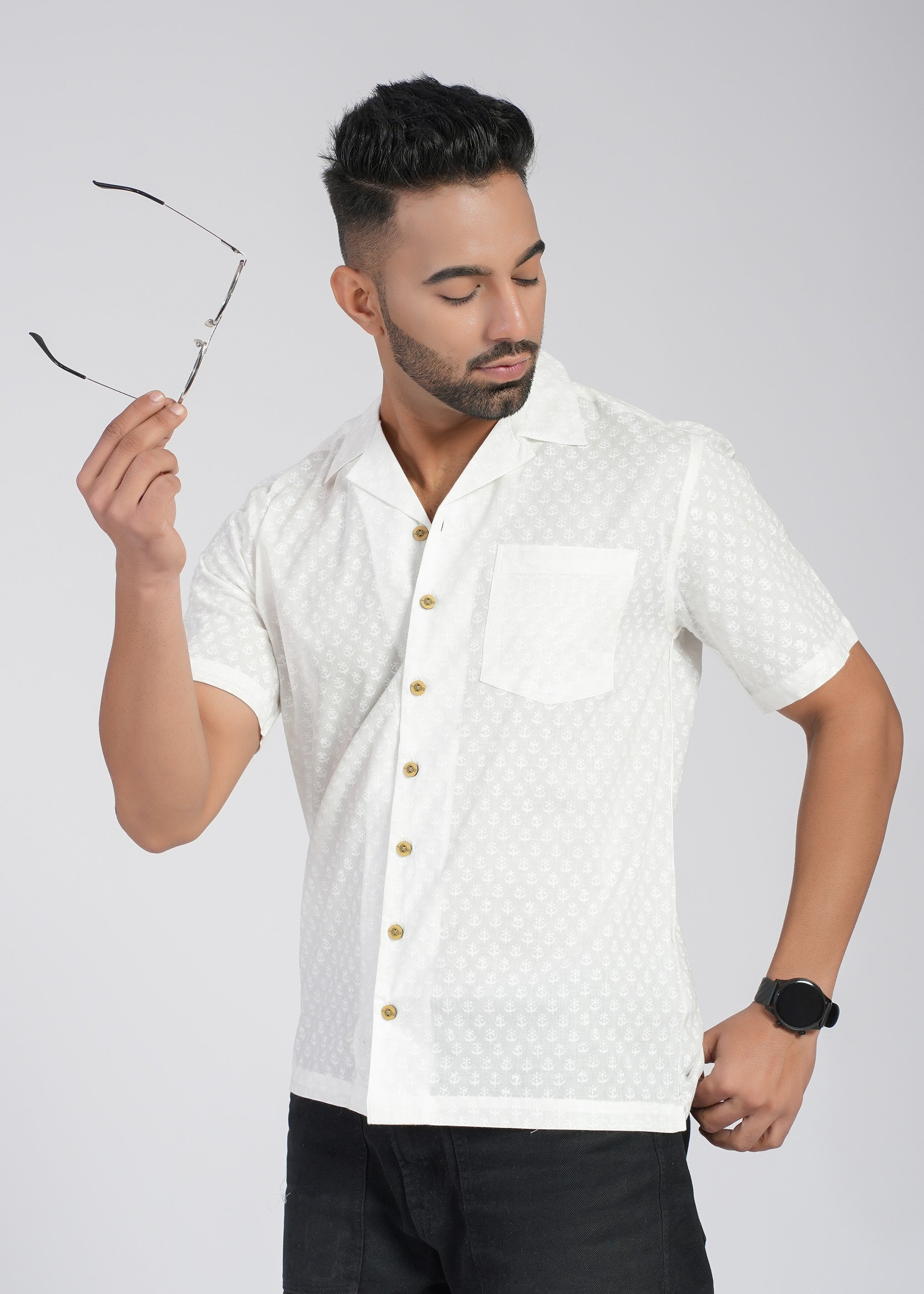 Cotton Printed Half Sleeve Shirt