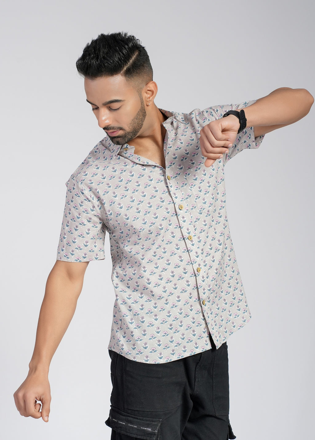 Cotton Printed Half Sleeve Shirt
