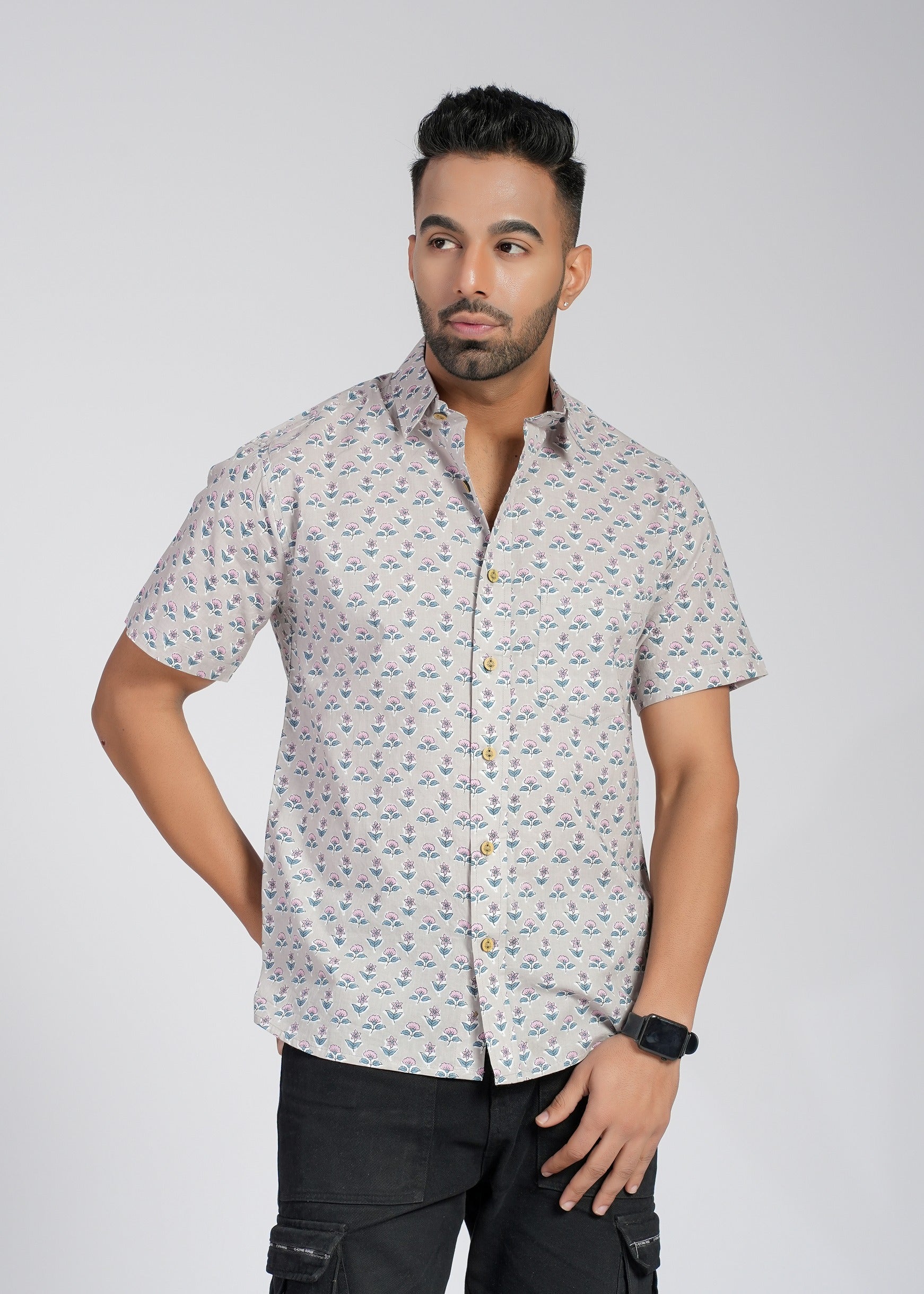 Cotton Printed Half Sleeve Shirt
