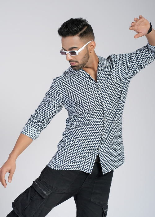 Cotton Poplin Full Sleeve Printed Shirt