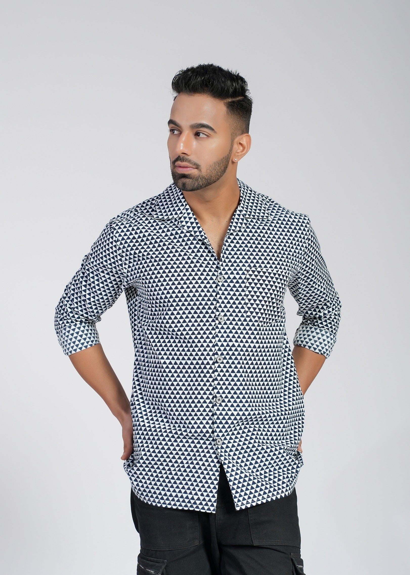 Cotton Poplin Full Sleeve Printed Shirt
