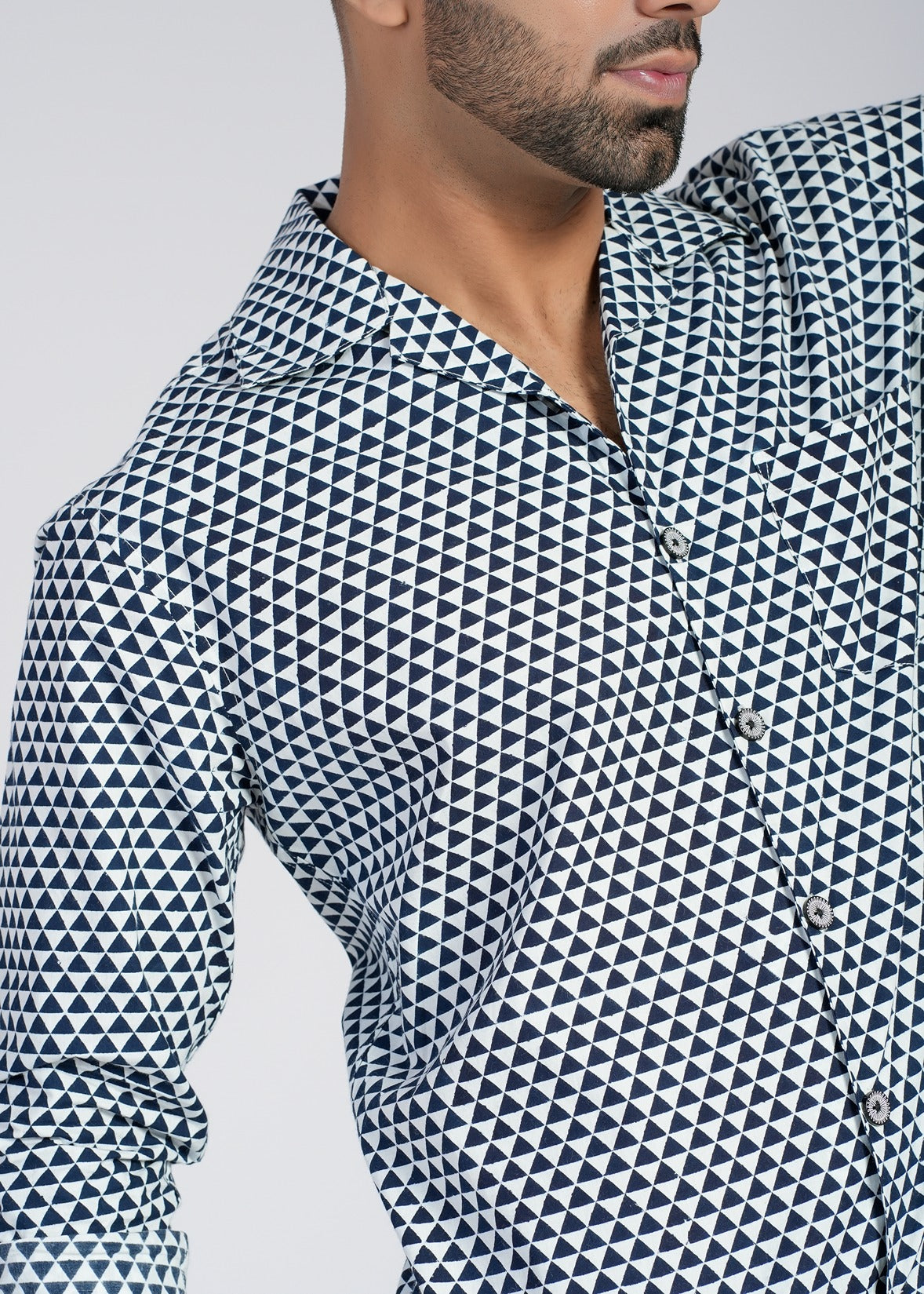 Cotton Poplin Full Sleeve Printed Shirt