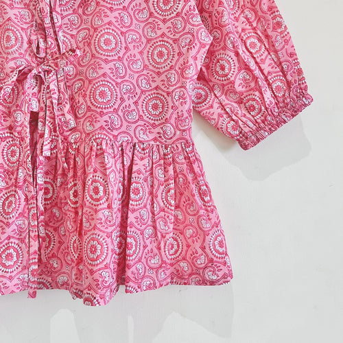 Block Printed Cotton Short Top