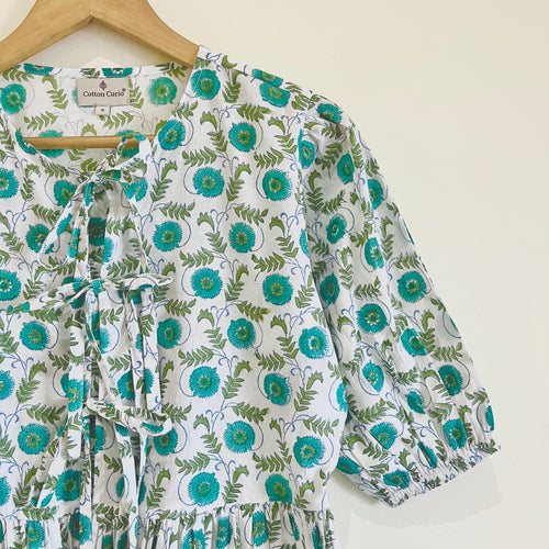 Block Printed Cotton Short Top