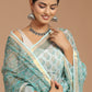 Enchanting Serenity: Sage Green Buta Print Kota Doria Saree