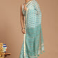 Enchanting Serenity: Sage Green Buta Print Kota Doria Saree