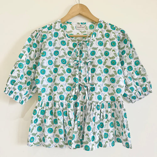 Block Printed Cotton Short Top