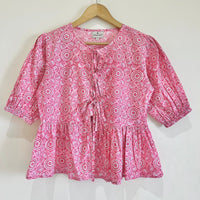 Block Printed Cotton Short Top