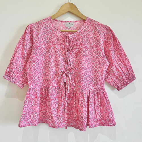 Block Printed Cotton Short Top