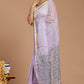 Lavender Dreams: Bute Print Kota Doria Saree