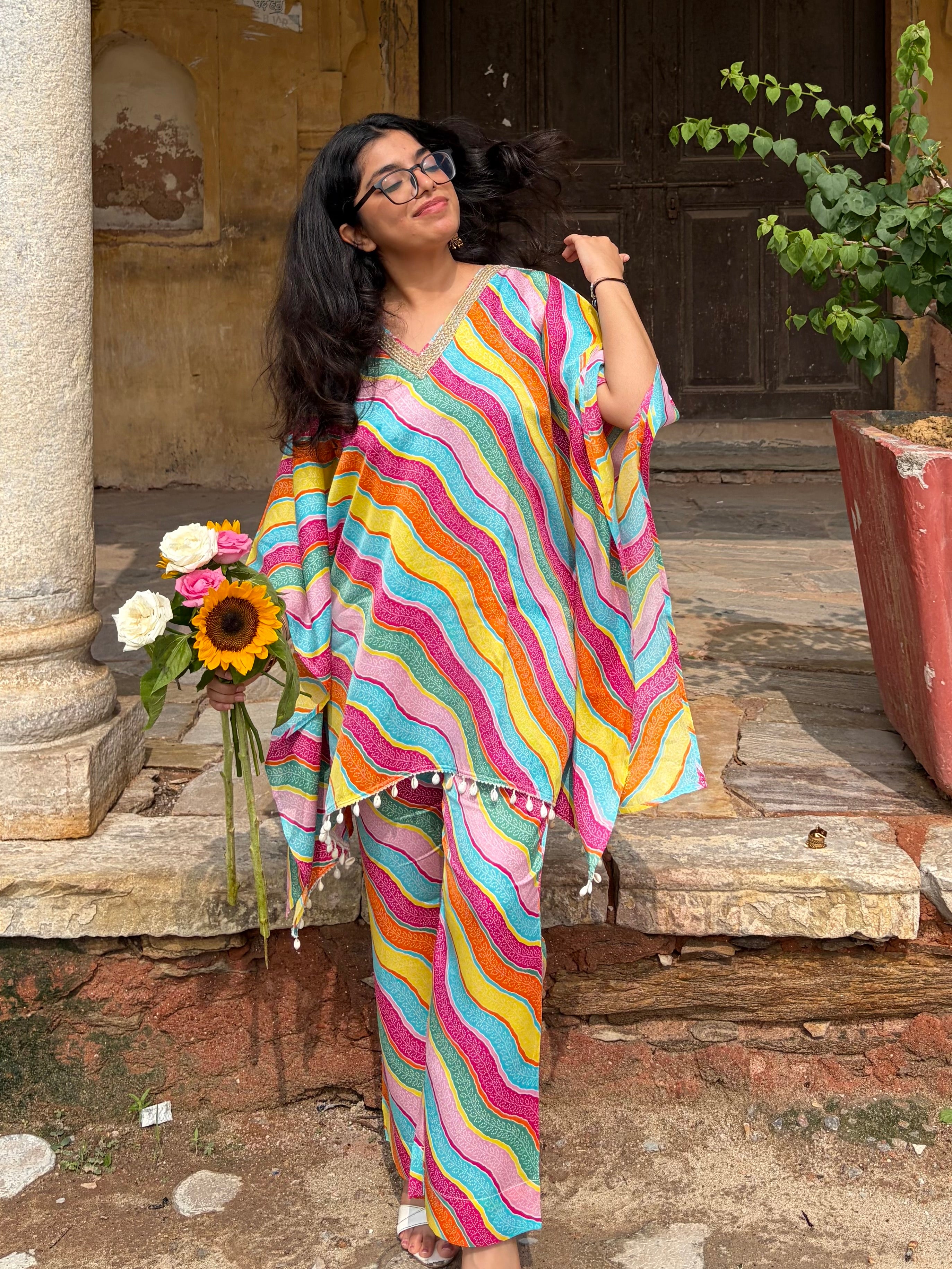 Rangrez Rainbow Kaftan Set
