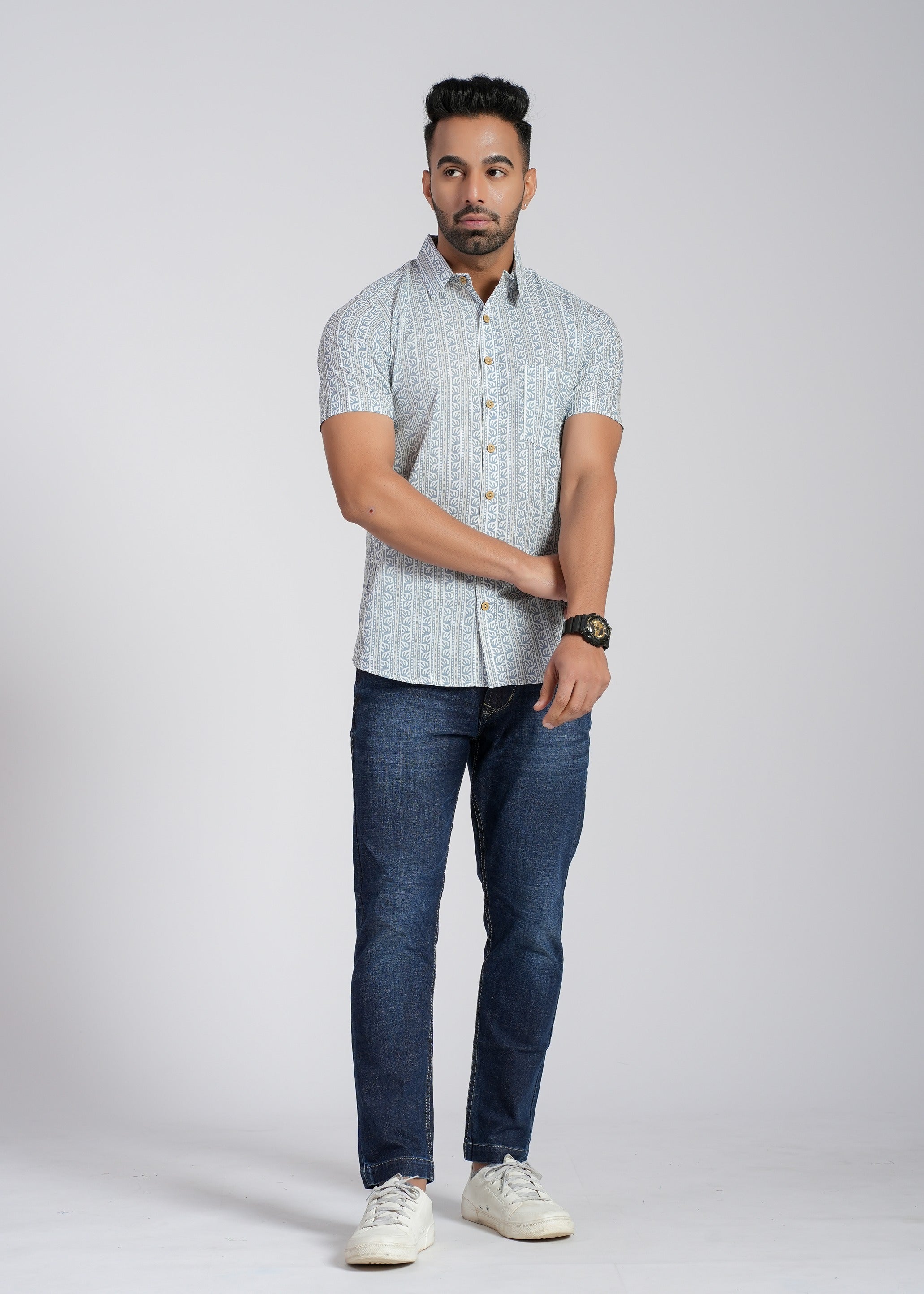 Cotton Printed Half Sleeve Shirt