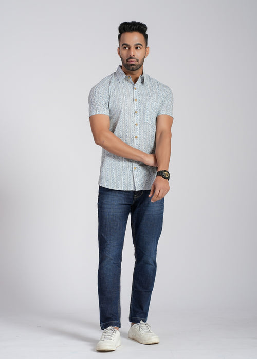 Cotton Printed Half Sleeve Shirt