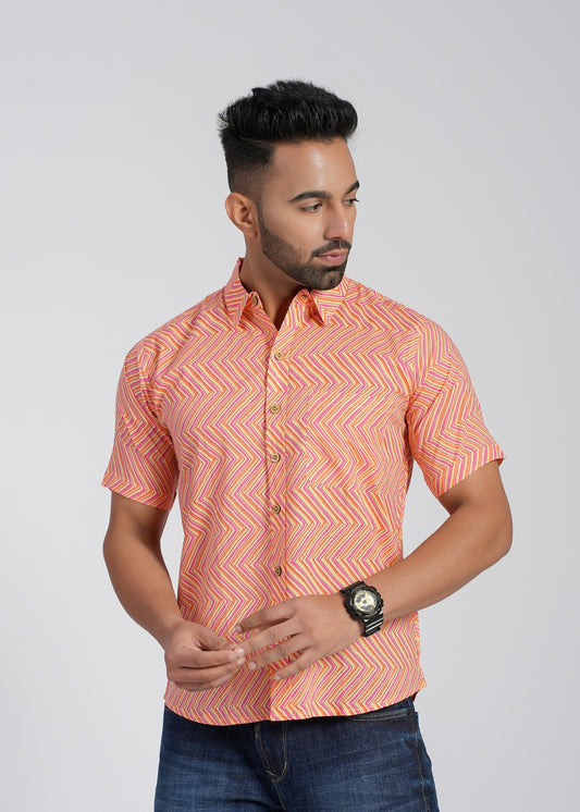 COTTON BLOCK PRINTED SHIRT