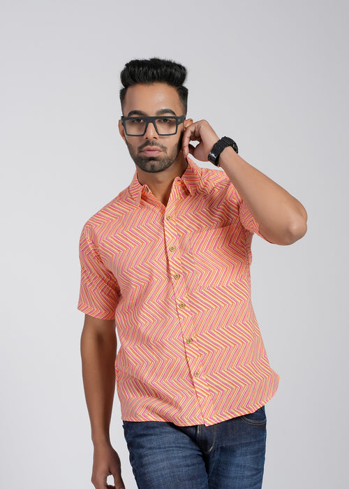 Cotton Printed Half Sleeve Shirt