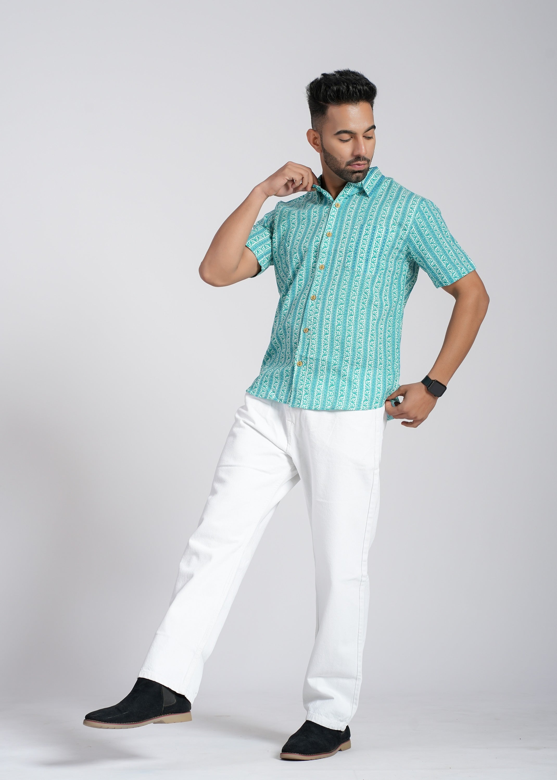 Cotton Printed Half Sleeve Shirt