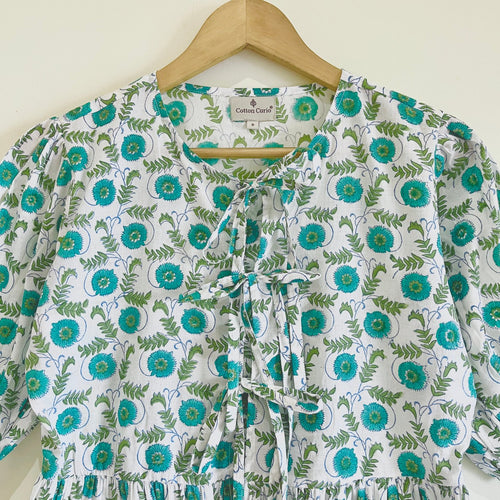 Block Printed Cotton Short Top