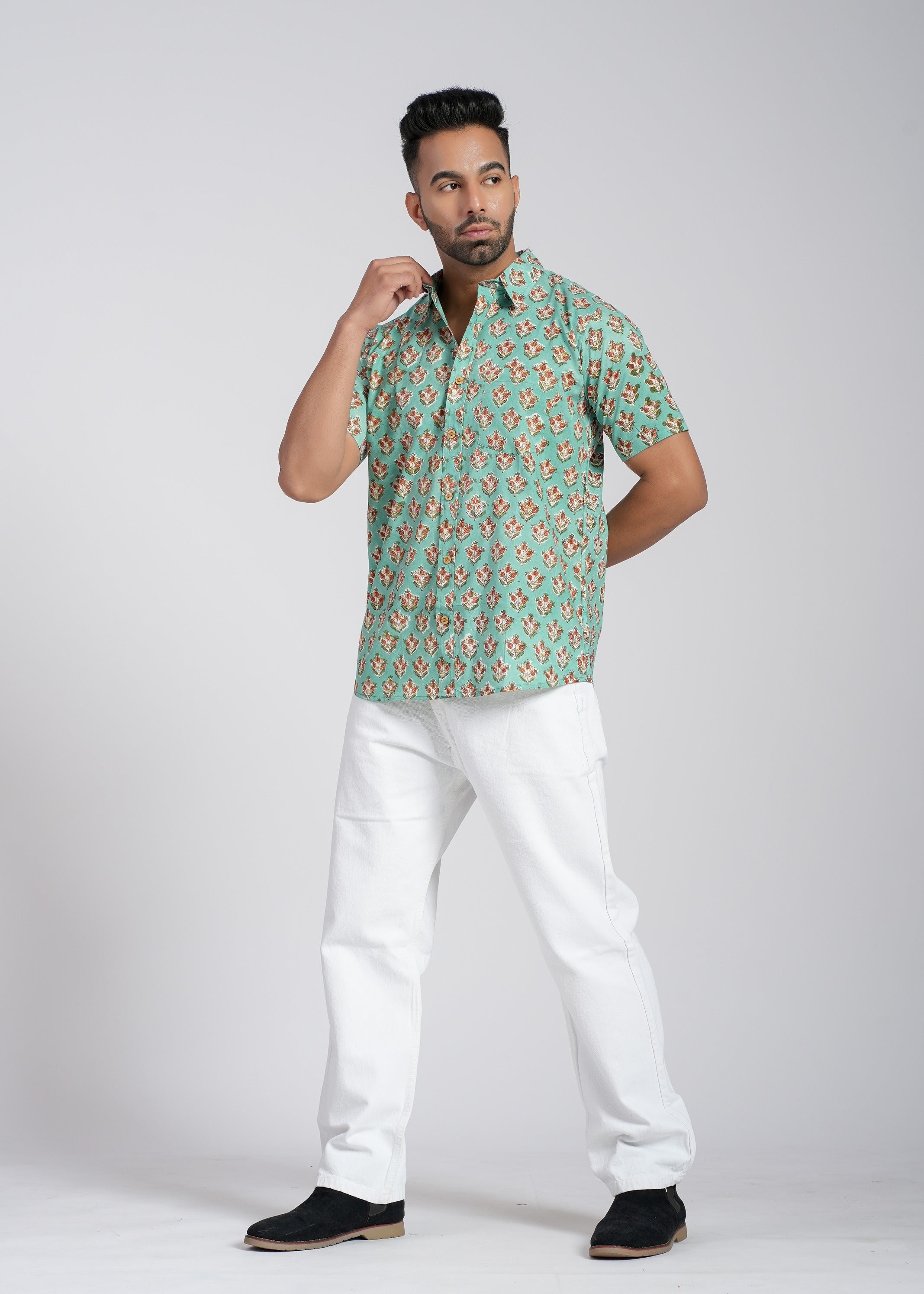 Cotton Printed Half Sleeve Shirt