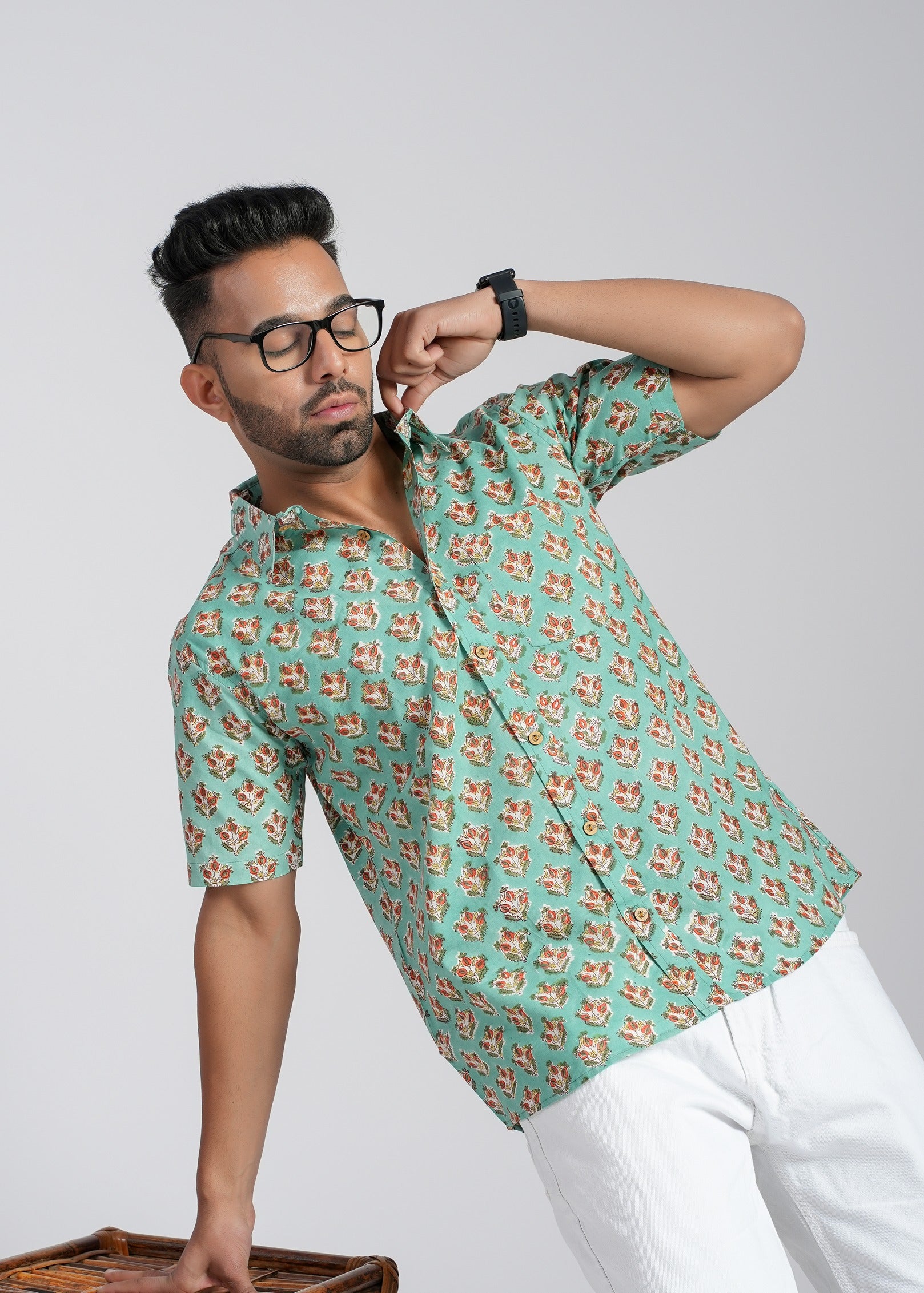 Cotton Printed Half Sleeve Shirt