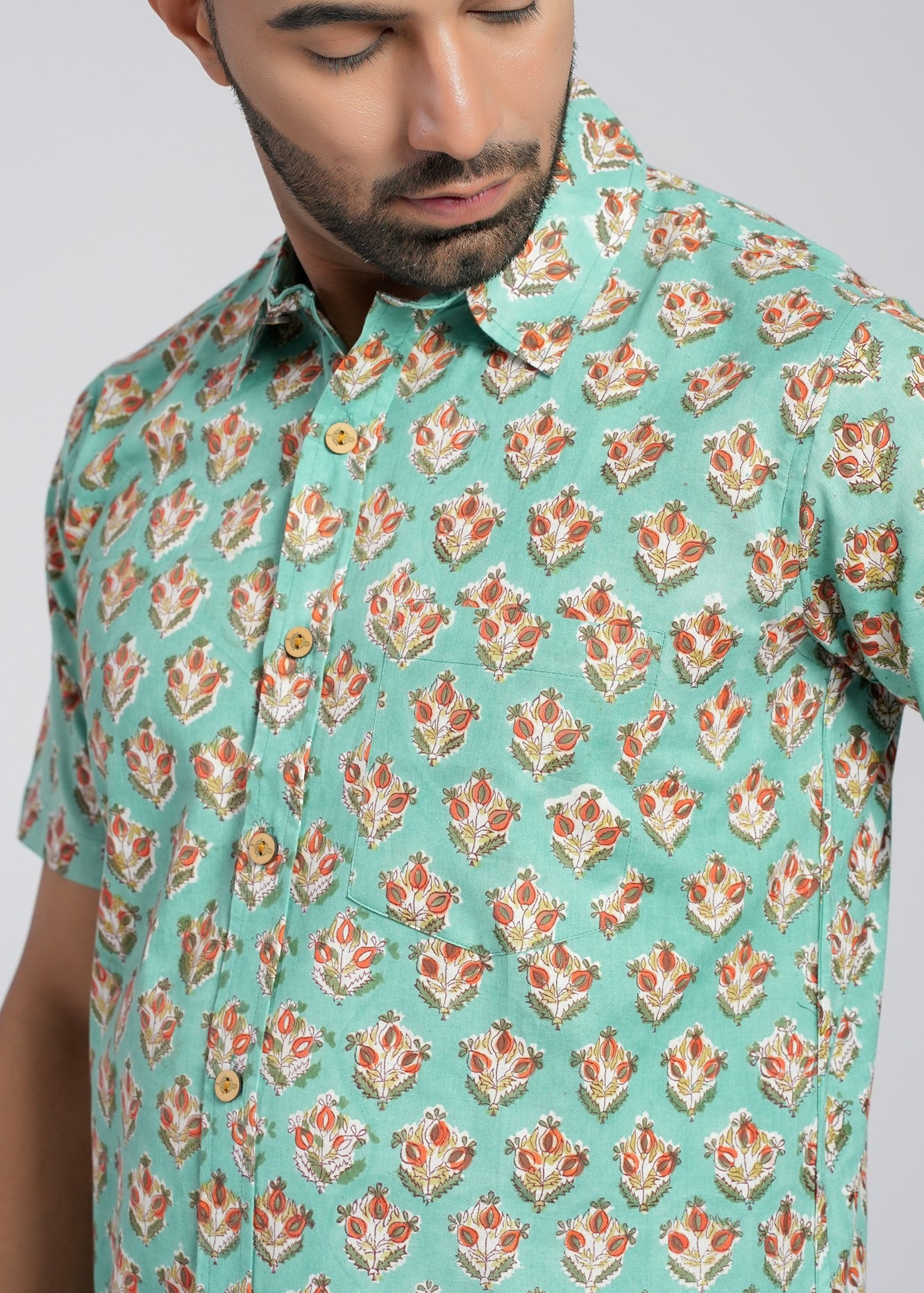 Cotton Printed Half Sleeve Shirt