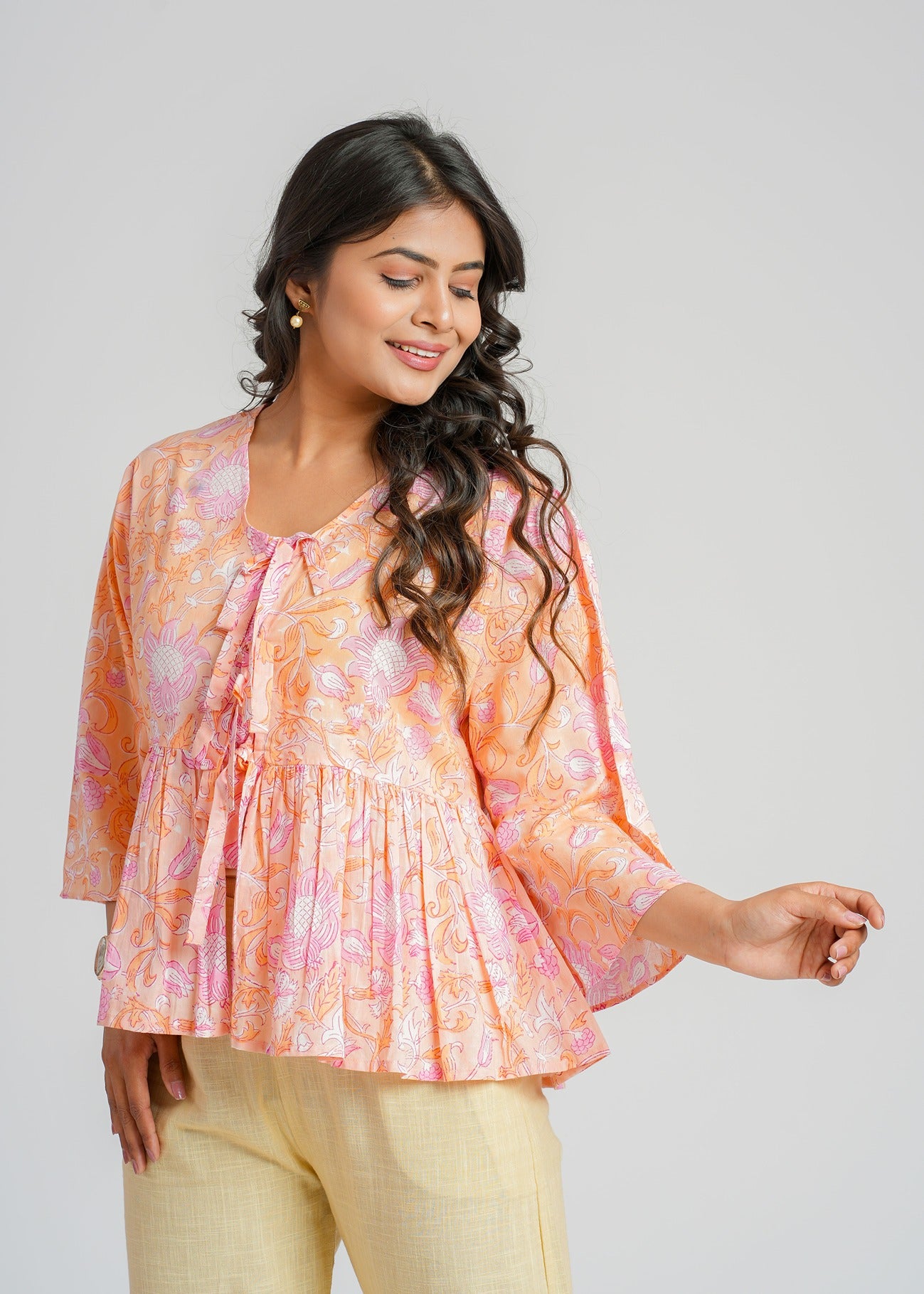 Block Printed Cotton Short Top
