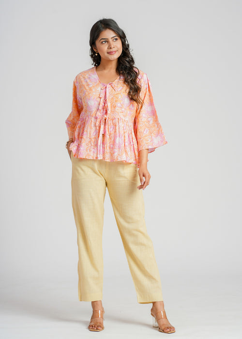 Block Printed Cotton Short Top