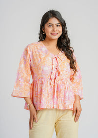 Block Printed Cotton Short Top