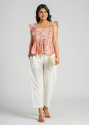 Block Printed Cotton Short Top