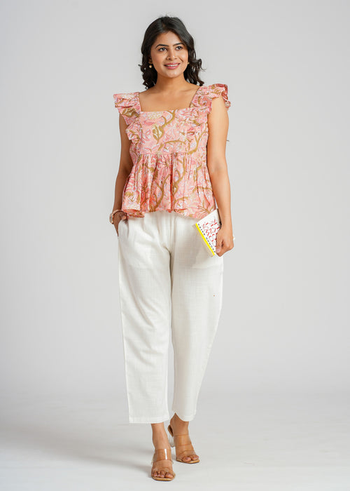 Block Printed Cotton Short Top