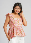Block Printed Cotton Short Top