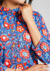 Iris Block Printed Short Kurti