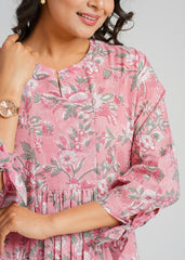 Blush Block Printed Short Top